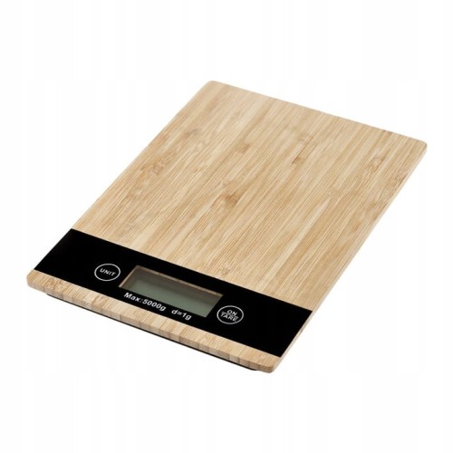 ES39 BAMBO CYFROWA WAGA KUCHENNA DO 5kg DREWNIANA