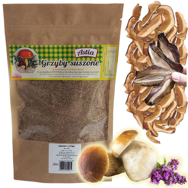 Leśne Grzyby Suszone Mielone 100g