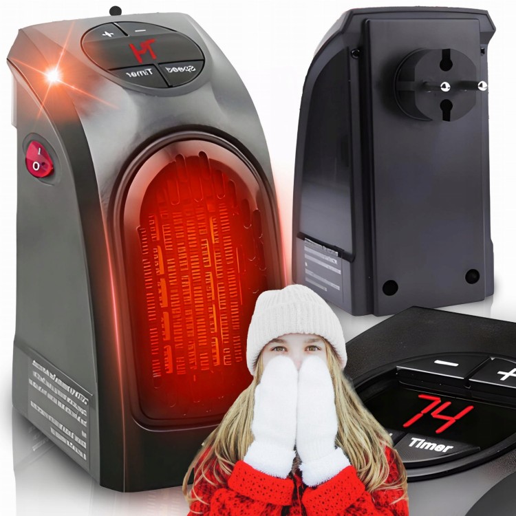 Grzejnik Elektryczny Do Kontaktu Mini Farelka Termowentylator PILOT 400W
