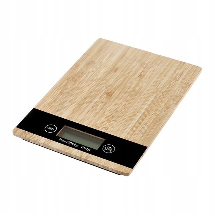 ES39 BAMBO CYFROWA WAGA KUCHENNA DO 5kg DREWNIANA