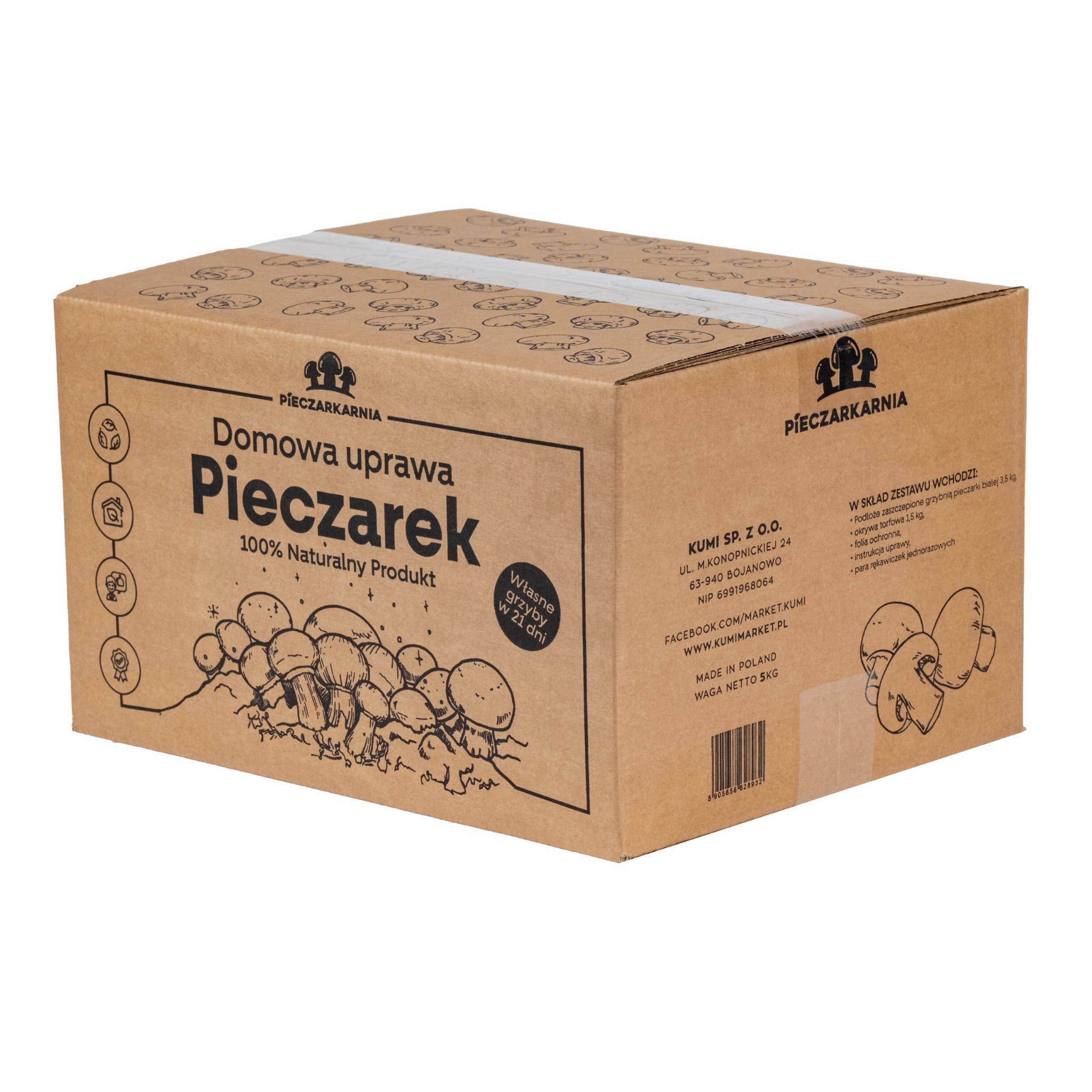 Pieczarka BRĄZOWA zestaw do uprawy 5kg