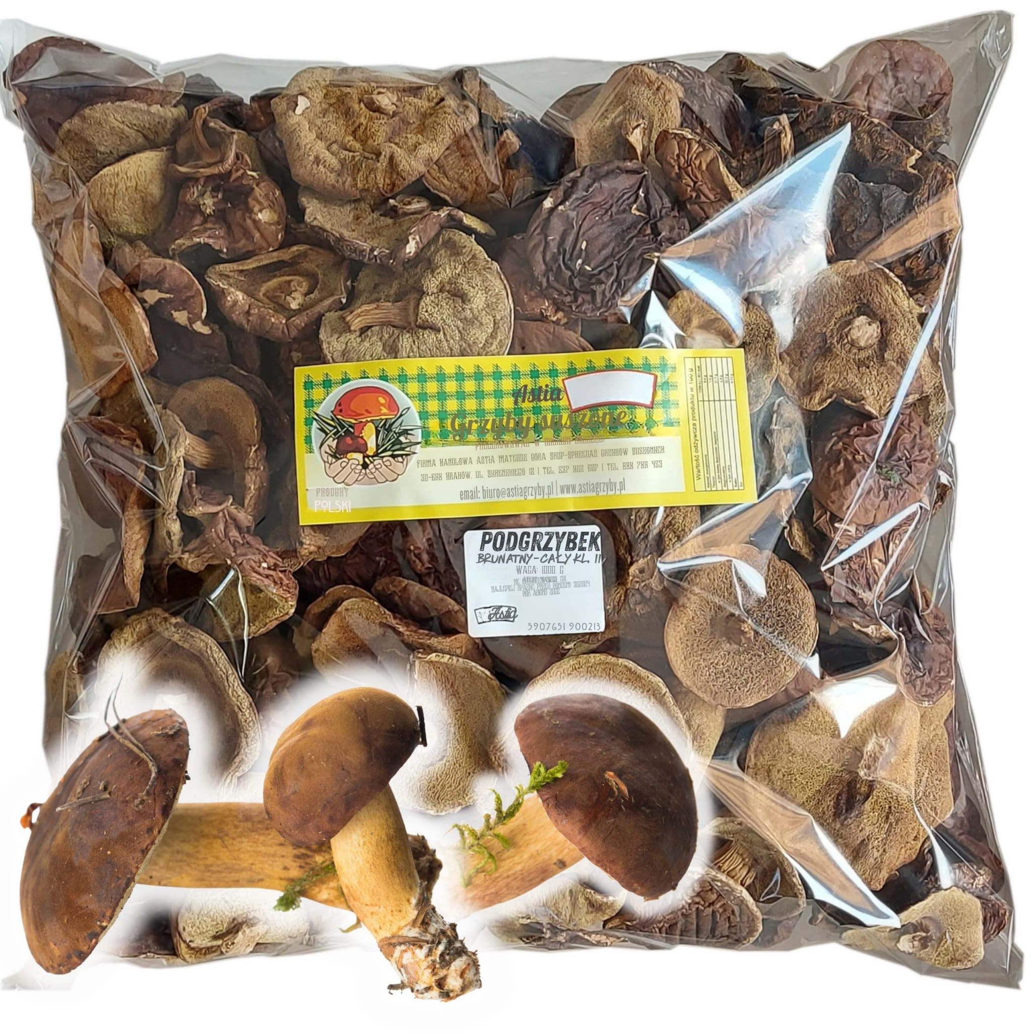 Podgrzybek Suszone Kapelusze 1kg