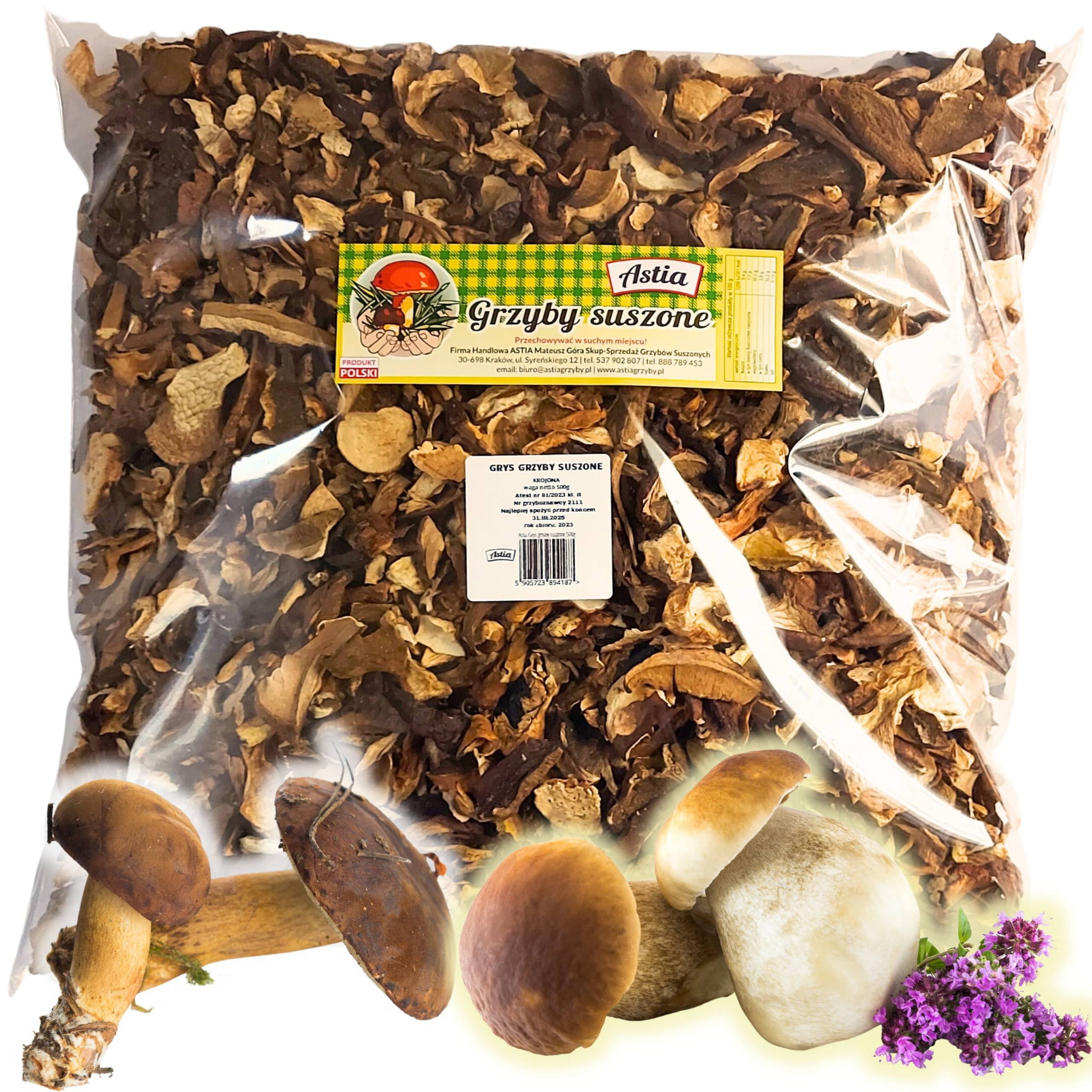 Grys Grzyby Suszone Mix 1kg