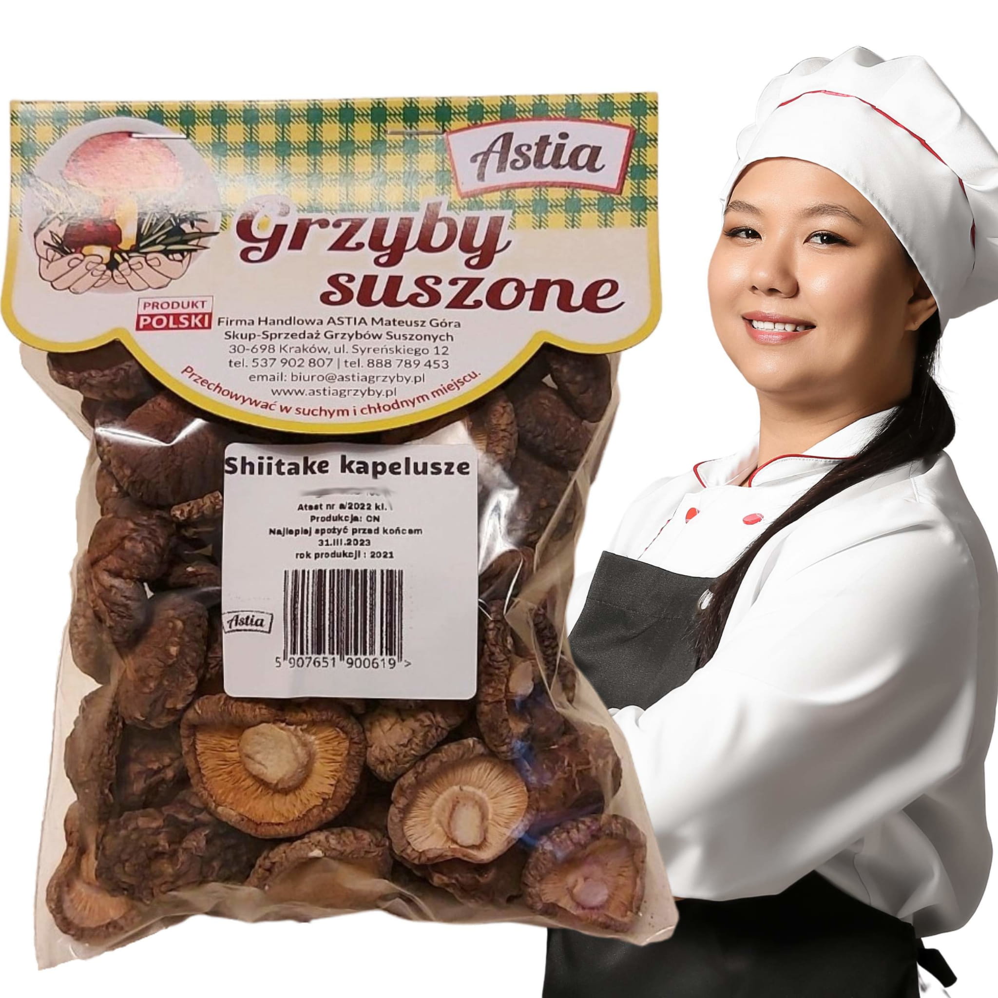 Shiitake Suszone Kapelusze 1 kg