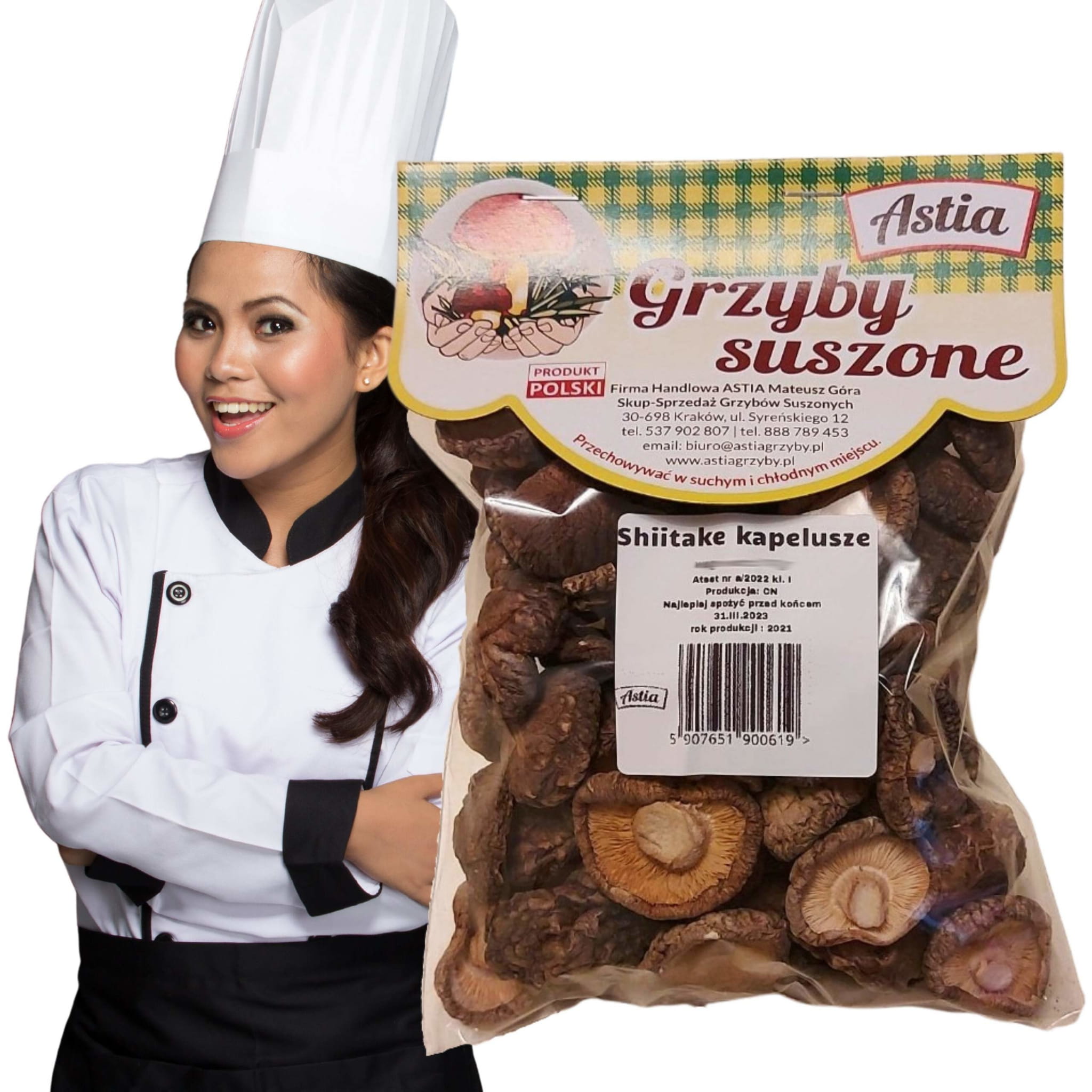 Shiitake Kapelusze Suszone 100 g