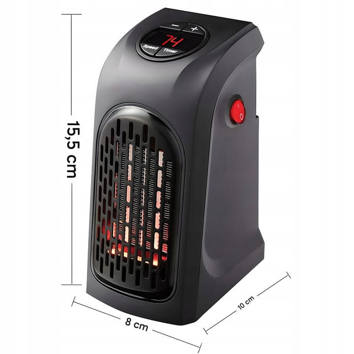 Grzejnik Elektryczny Do Kontaktu Mini Farelka Termowentylator PILOT 400W
